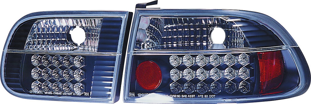 HONDA CIVIC 3D HB 92-95 BLACK G4 LED TAILLIGHTS