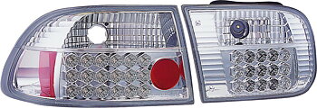 HONDA CIVIC 3D HB 92-95 CHROME G4 LED TAILLIGHTS