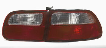 HONDA CIVIC 3D 92-95 RED/WHITE LENS TAILLIGHTS OEMSTYLE