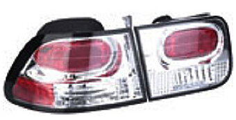 HONDA CIVIC 96-00 2D APC G1 CHROME OVAL TAILLIGHTS