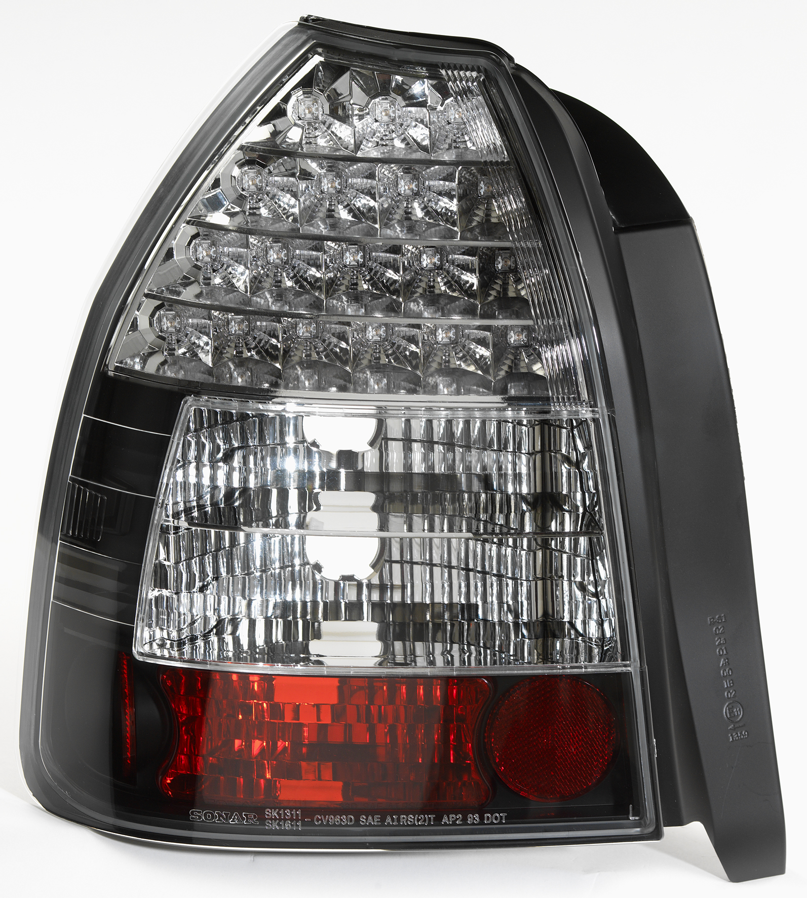 HONDA CIVIC 96-00 3D BLACK CLEAR G5 LED TAILLIGHTS