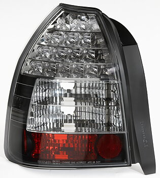 HONDA CIVIC 96-00 3D BLACK CLEAR G5 LED TAILLIGHTS