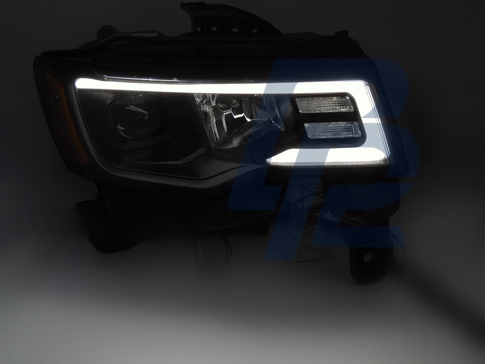 Headlights for Jeep Grand Cherokee 2016–2021 Tube Light Black - 5