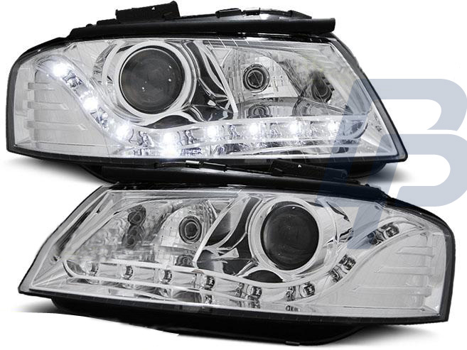 HEADLIGHTS AUDI A3 8P 05.03-03.08 DAYLIGHT CHROME - 2