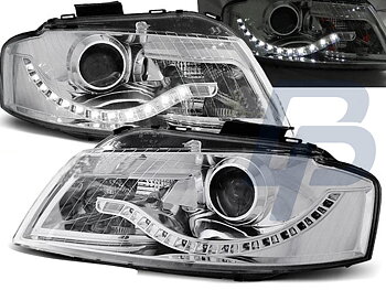 HEADLIGHTS AUDI A3 8P 05.03-03.08 DAYLIGHT CHROME