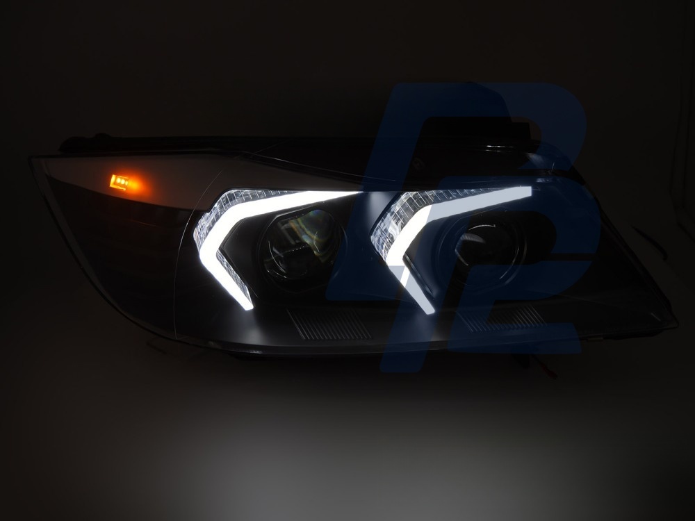 Full LED Headlights Black for BMW E90/E91 2005–2008 - 5