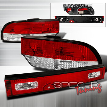 NISSAN S13 89-94 RED/CLEAR TAILLIGHTS 3-PIECE