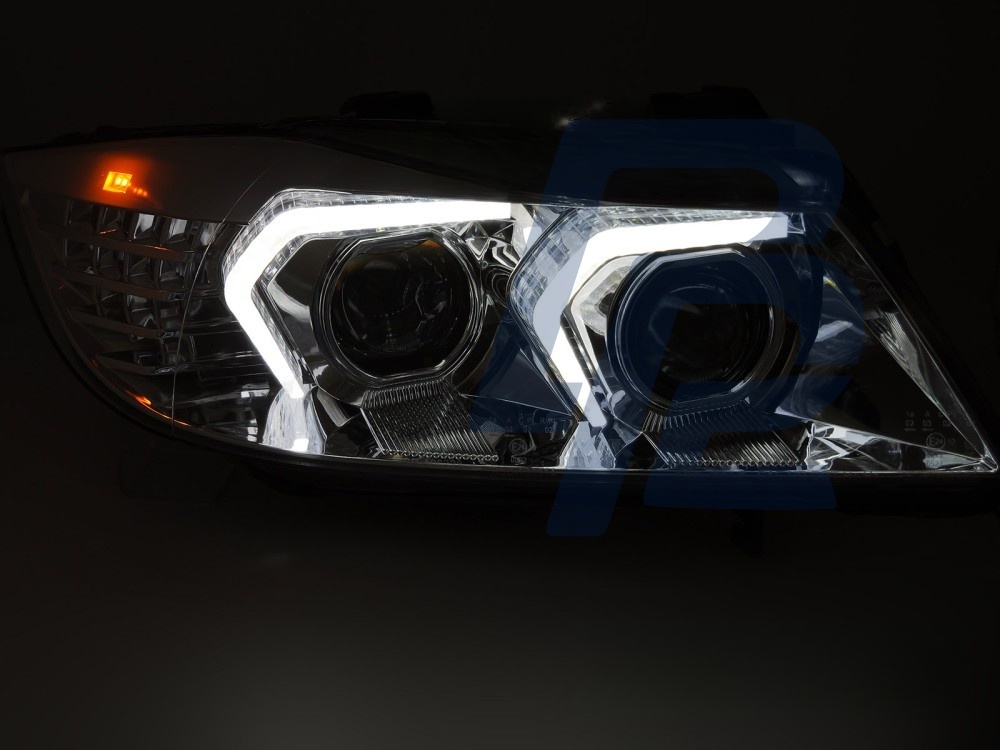 Full LED Headlights Chrome for BMW E90/E91 2005–2008 - 2