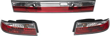 NISSAN S14 94-99 RED/CLEAR TAILLIGHTS 3-PIECE