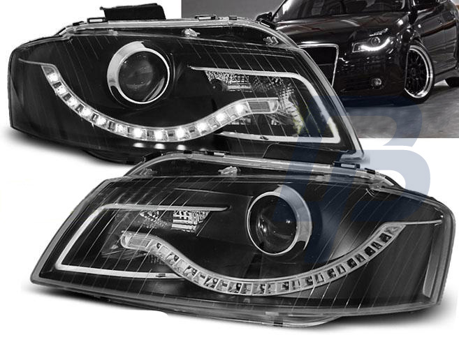 HEADLIGHTS AUDI A3 8P 05.03-03.08 DAYLIGHT BLACK