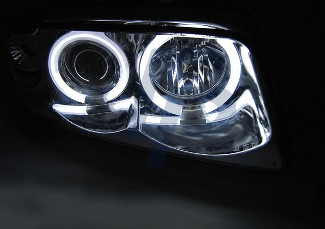 HEADLIGHTS AUDI A4 11.94-12.98 ANGEL EYES CCFL CHROME - 2