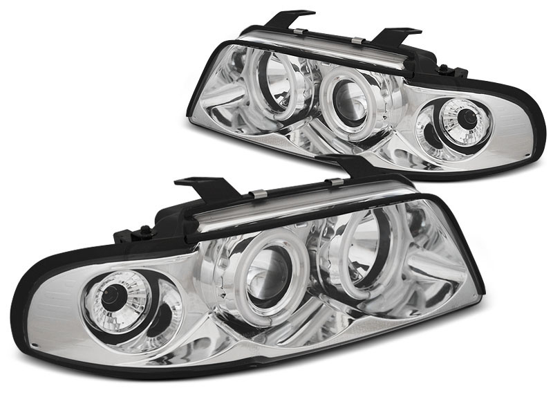 HEADLIGHTS AUDI A4 11.94-12.98 ANGEL EYES CCFL CHROME