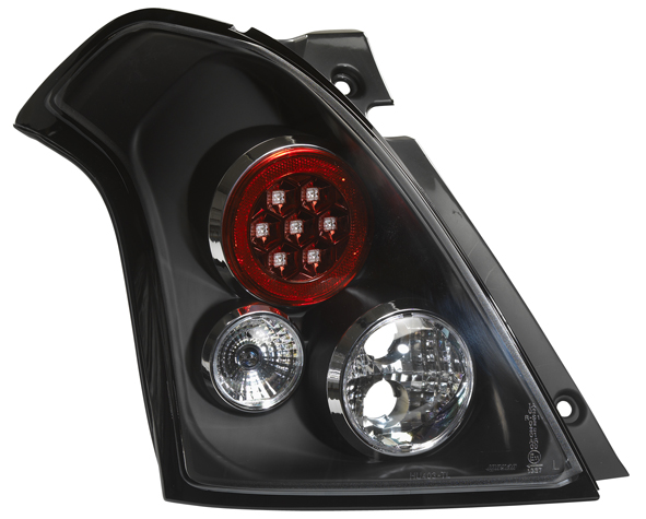 SUZUKI SWIFT 05+ BLACK LED TAILLIGHTS