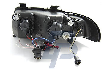 HEADLIGHTS AUDI A4 11.94-12.98 ANGEL EYES CCFL BLACK