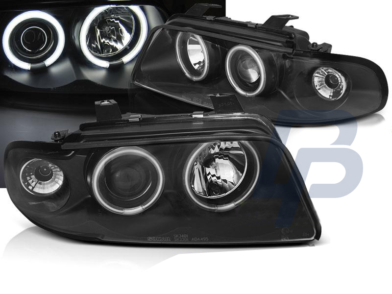 HEADLIGHTS AUDI A4 11.94-12.98 ANGEL EYES CCFL BLACK - 3