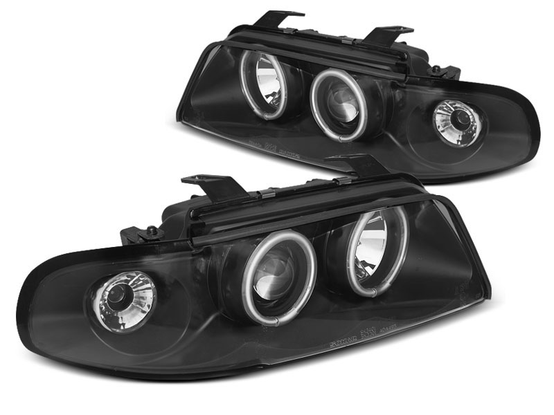 HEADLIGHTS AUDI A4 11.94-12.98 ANGEL EYES CCFL BLACK