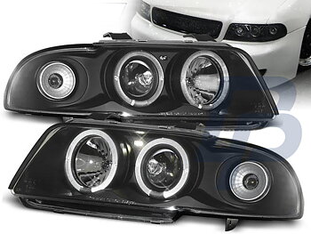 HEADLIGHTS AUDI A4 11.94-12.98 ANGEL EYES BLACK