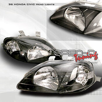 HONDA CIVIC 99-00 JDM SVARTA STRÅLKASTARE [DEPO]