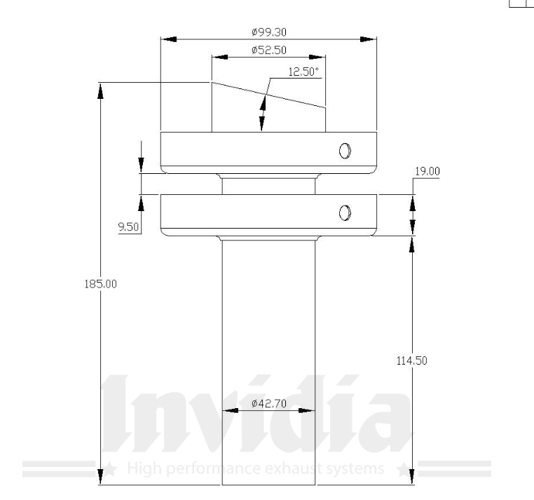 UNIVERSAL 3 INCH GT350 LINE SILENCER [INVIDIA] - 2