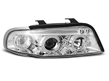 HEADLIGHTS AUDI A4 11.94-12.98 ANGEL EYES CHROME
