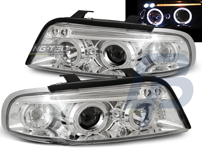 STRÅLKASTARE AUDI A4 11.94-12.98 ANGEL EYES KROMADE - 2