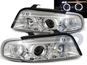 HEADLIGHTS AUDI A4 11.94-12.98 ANGEL EYES CHROME