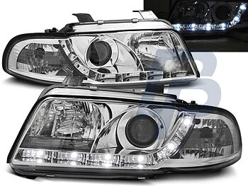 HEADLIGHTS AUDI A4 11.94-12.98 DAYLIGHT CHROME