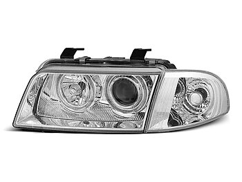 HEADLIGHTS AUDI A4 11.94-12.98 ANGEL EYES CHROME