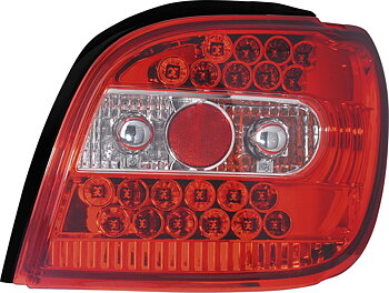 TOYOTA YARIS -02 RED/CLEAR LED TAILLIGHTS