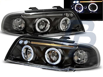 HEADLIGHTS AUDI A4 11.94-12.98 ANGEL EYES BLACK