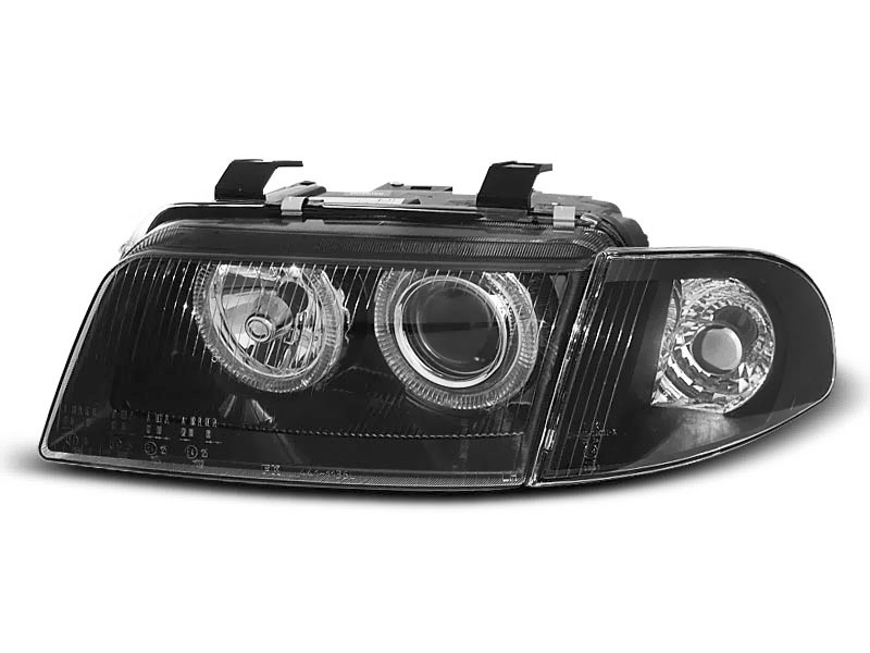 HEADLIGHTS AUDI A4 11.94-12.98 ANGEL EYES BLACK