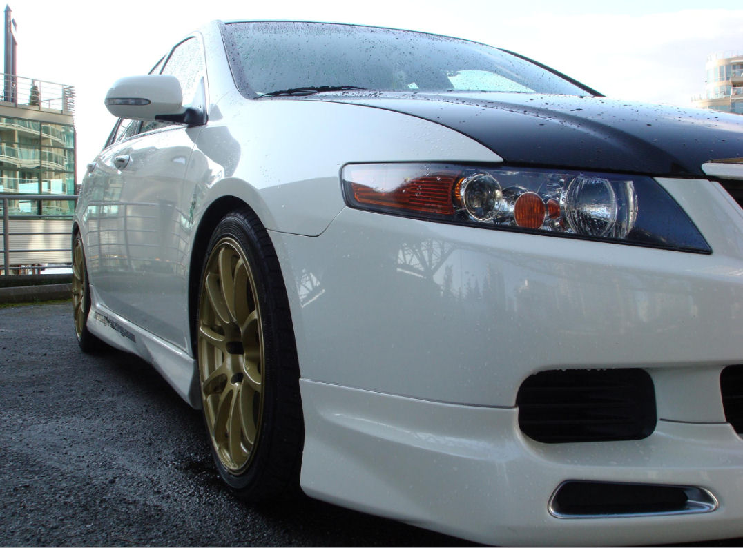 HONDA ACCORD 03-05 4D MUGEN STYLE ABS FRONT BUMPERLIP [SIX] - 6