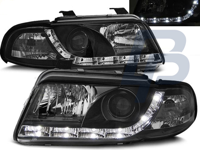 HEADLIGHTS AUDI A4 01.99-09.00 DAYLIGHT BLACK - 2