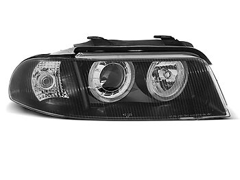 HEADLIGHTS AUDI A4 01.99-09.00 ANGEL EYES BLACK