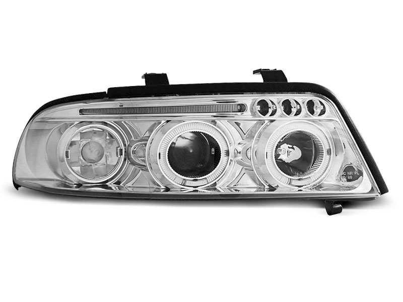 HEADLIGHTS AUDI A4 01.99-09.00 ANGEL EYES CHROME