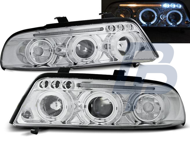 HEADLIGHTS AUDI A4 01.99-09.00 ANGEL EYES CHROME - 3