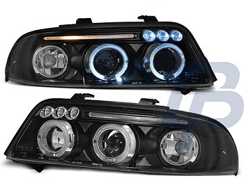 HEADLIGHTS AUDI A4 01.99-09.00 ANGEL EYES CHROME