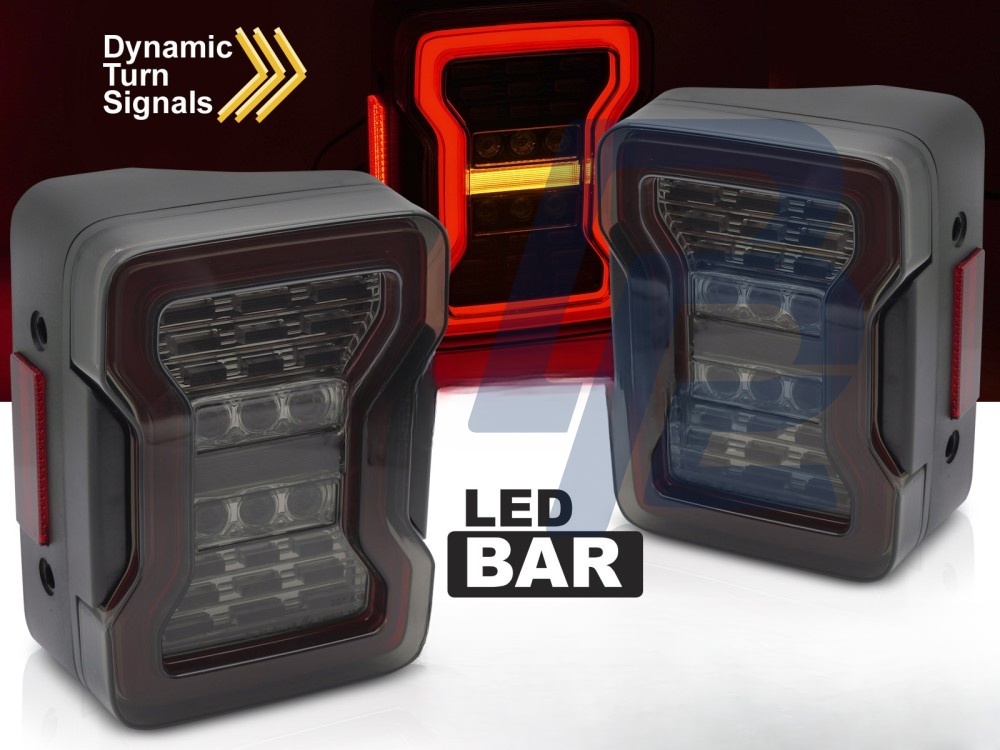 Tail Lights for Jeep Wrangler JK 2007–2018 LED Smoked - 3