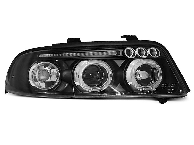 HEADLIGHTS AUDI A4 01.99-09.00 ANGEL EYES BLACK