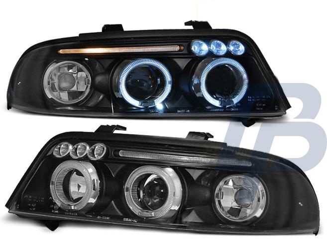 HEADLIGHTS AUDI A4 01.99-09.00 ANGEL EYES BLACK - 2