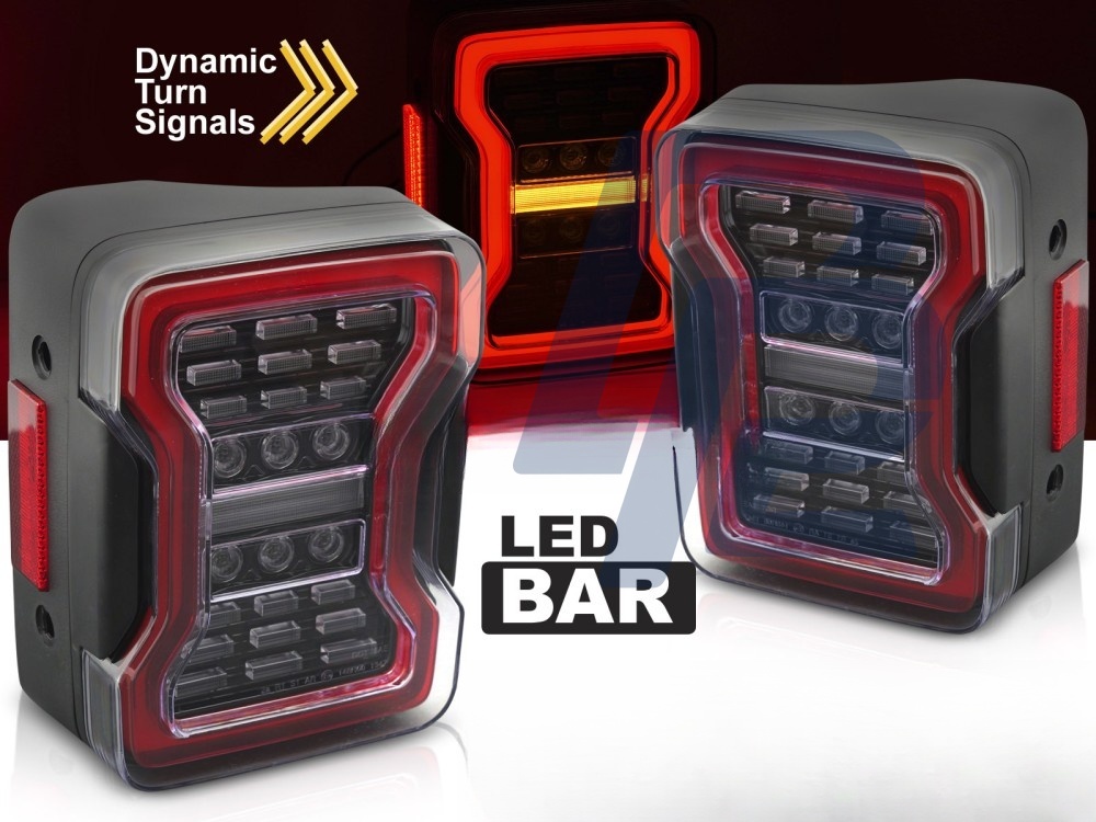 Tail Lights for Jeep Wrangler JK 2007–2018 LED Black - 2