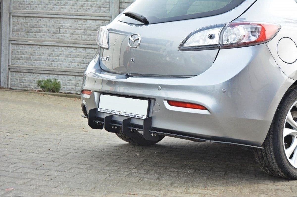 Mazda 3 MK2 Sport (Preface) Rear Diffuser & Rear Side Splitters - 3