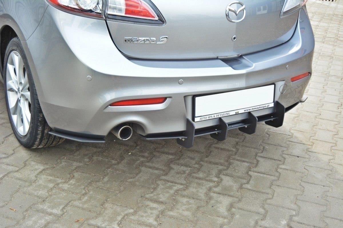 Mazda 3 MK2 Sport (Preface) Rear Diffuser & Rear Side Splitters - 4