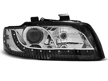 HEADLIGHTS AUDI A4 10.00-10.04 DAYLIGHT BLACK