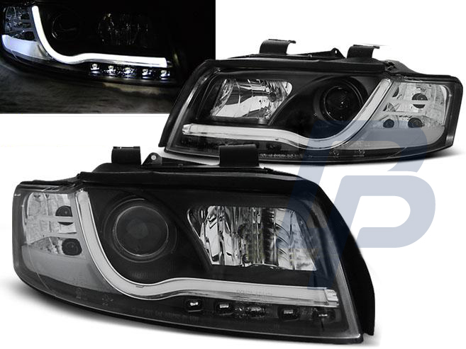 STRÅLKASTARE AUDI A4 10.00-10.04 LED TUBE LIGHTS SVARTA - 2