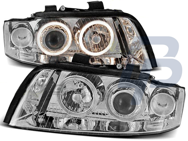 STRÅLKASTARE AUDI A4 10.00-10.04 ANGEL EYES KROMADE - 2