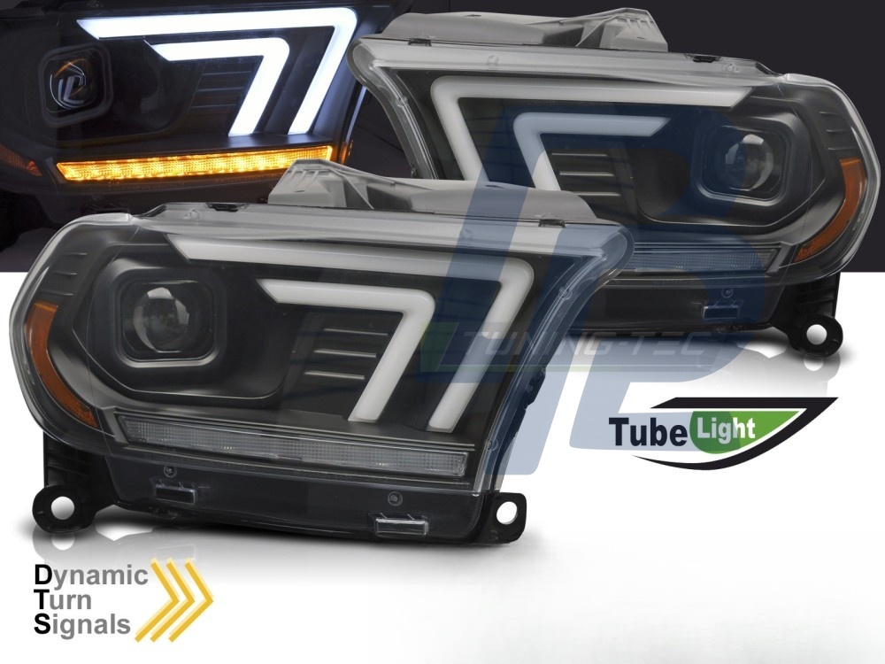 Headlights Black Tube Sequential for Dodge Durango 2010–2013 - 4