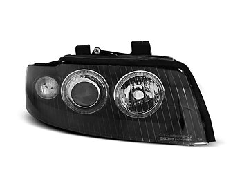 HEADLIGHTS AUDI A4 10.00-10.04 ANGEL EYES BLACK D1S