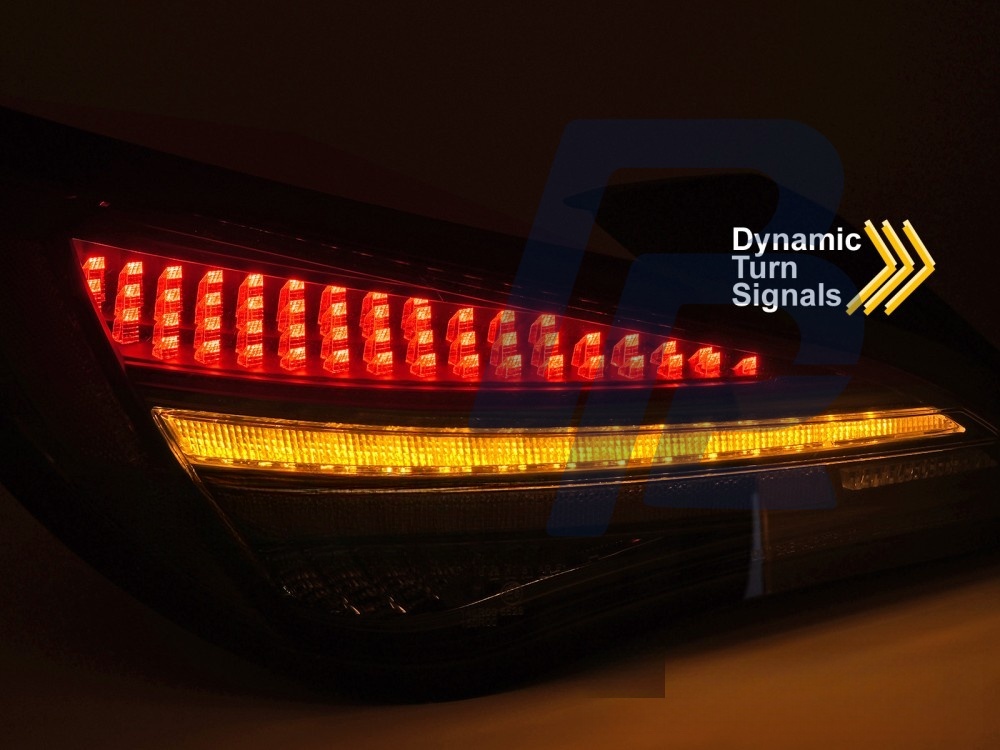 LED Tail Lights Sequential Black Red/Smoked for Mercedes CLA C117 13-16 / X117 14-16 Oe Bulb - 5