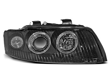 HEADLIGHTS AUDI A4 10.00-10.04 ANGEL EYES BLACK